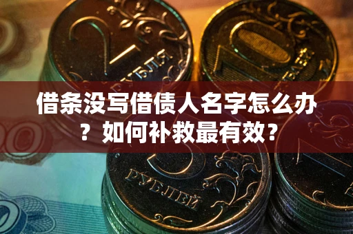 北京借条没写借债人名字怎么办？如何补救最有效？