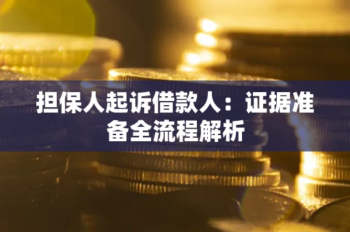 北京担保人起诉借款人：证据准备全流程解析