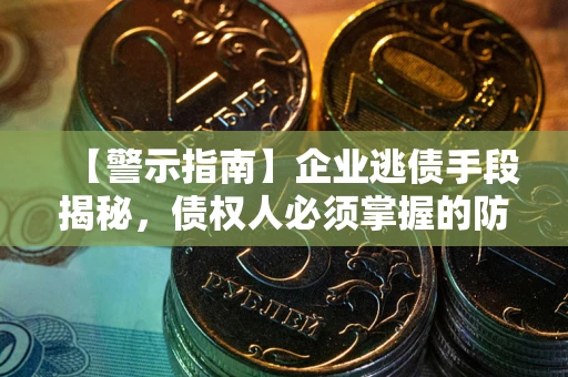北京【警示指南】企业逃债手段揭秘，债权人必须掌握的防坑宝典