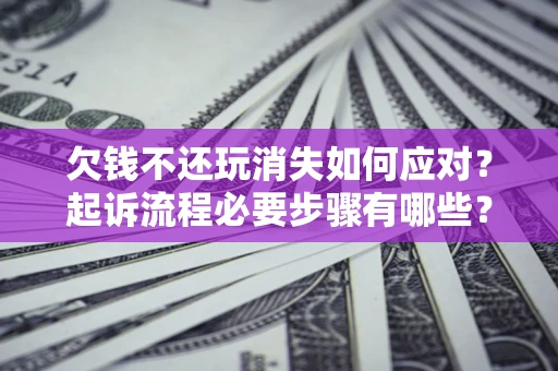 北京欠钱不还玩消失如何应对？起诉流程必要步骤有哪些？
